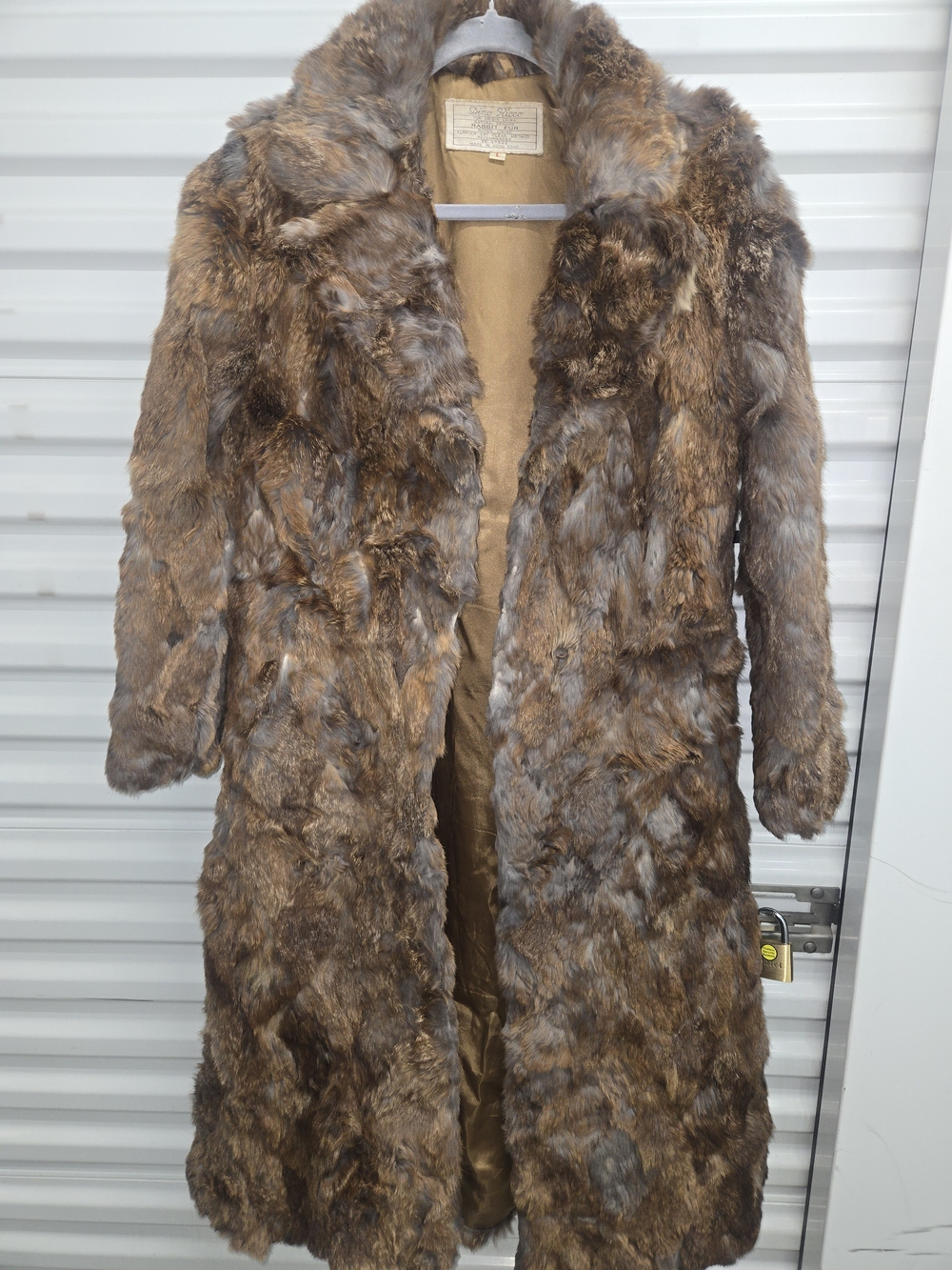Dino Ricco Rabbit Fur Coat Size Large